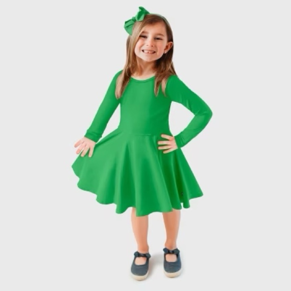 Emerald Green Toddler Skater Dress
